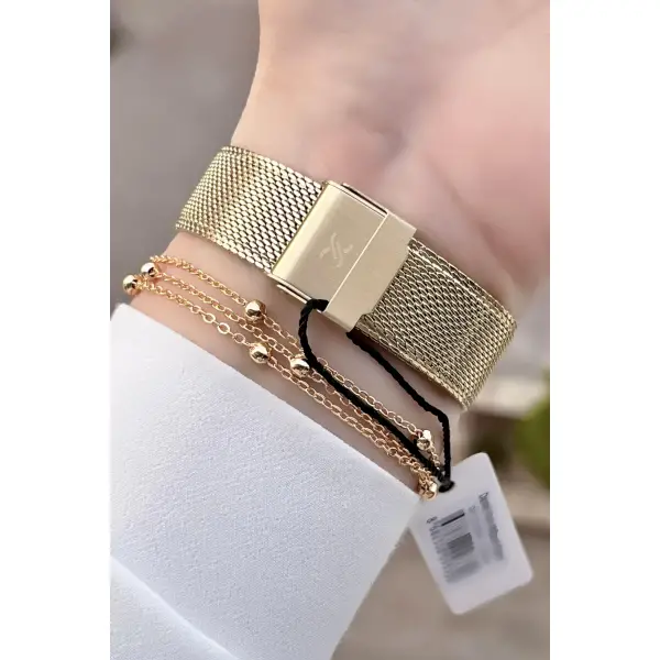 Daniel Klein DKISTE385 Gold Renk Kadın Kol Saati Ve Bileklik