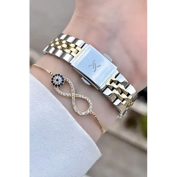 Daniel Klein DK1ISTE66 Gold Gümüş Renk Kadın Kol Saati Ve Bileklik