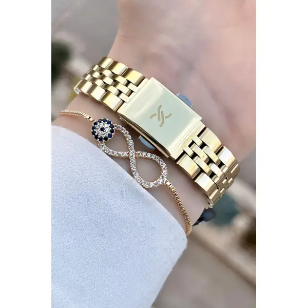 Daniel Klein DK1ISTE64 Gold Renk Kadın Kol Saati Ve Bileklik