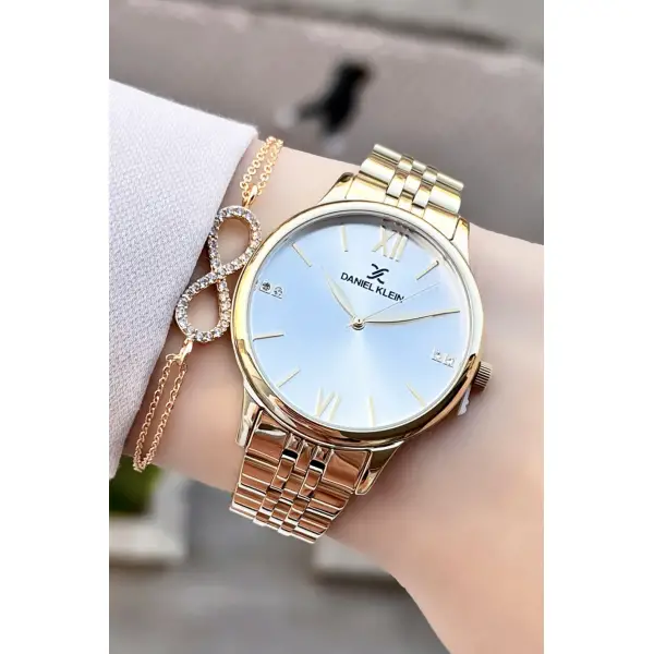 Daniel Klein DKISTE64 Gold Renk Kadın Kol Saati Ve Bileklik