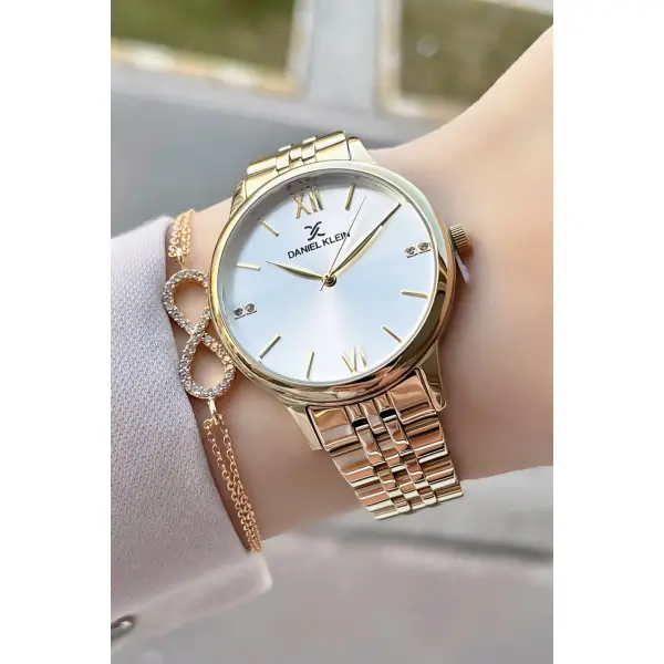 Daniel Klein DKISTE64 Gold Renk Kadın Kol Saati Ve Bileklik