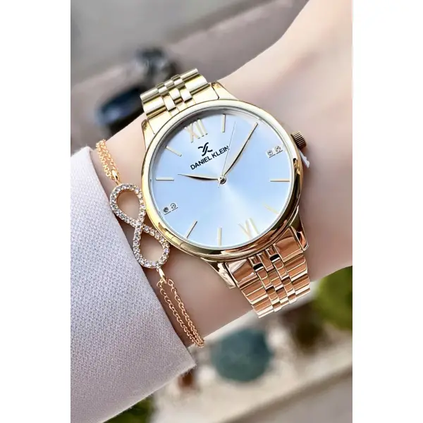Daniel Klein DKISTE64 Gold Renk Kadın Kol Saati Ve Bileklik