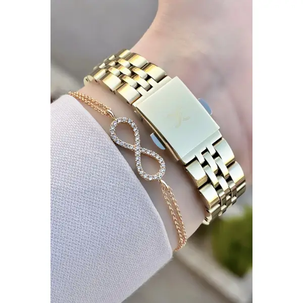 Daniel Klein DKISTE64 Gold Renk Kadın Kol Saati Ve Bileklik