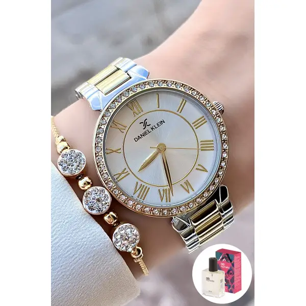 Daniel Klein DK2ISTE458 Kadın Kol Saati Bileklik ve Parfüm Hediyeli