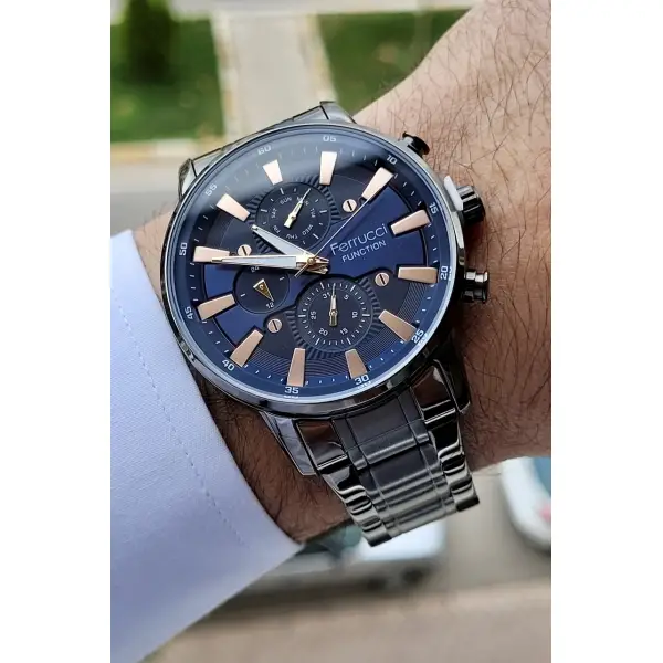 Ferrucci FCISTE36 İç Fonksiyonları Aktif Fonksiyonlu Erkek Kol Saati