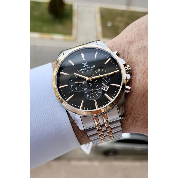 Daniel Klein DKISTE394 Rose Gümüş Renk iç Göstergeleri Aktif Fonksiyonlu 2 Yıl Garantili Erkek Kol Saati