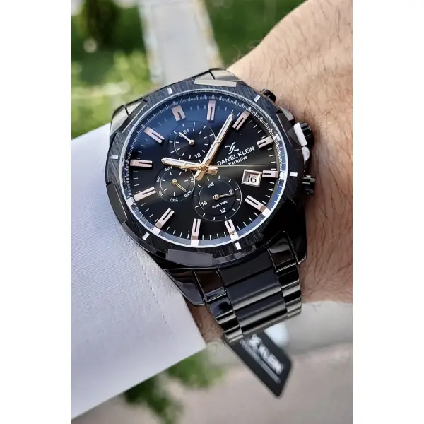 Daniel Klein DKISTE195 Siyah Renk İç Göstergeleri Aktif Fonksiyonlu Erkek Kol Saati