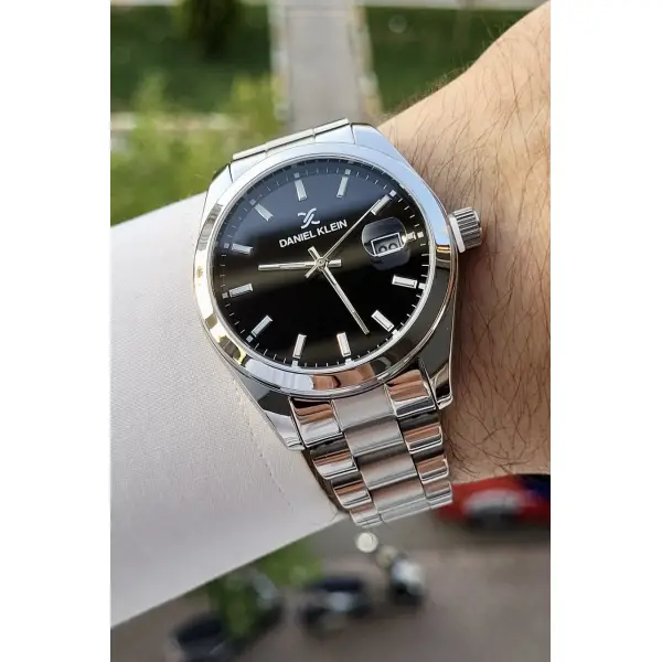 Daniel Klein DKISTE207 Gümüş Siyah Renk Takvimli Erkek Kol Saati
