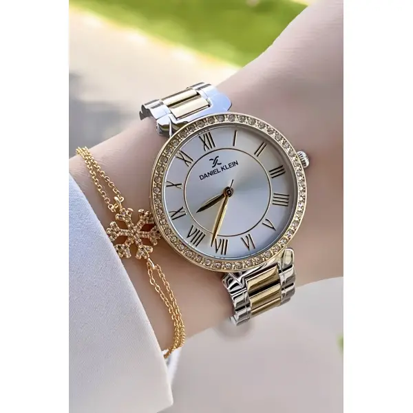 Daniel Klein DK3ISTE458 Sarı Gümüş Renk Kadın Kol Saati ve Bileklik