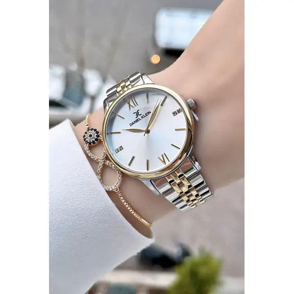 Daniel Klein DK1ISTE66 Gold Gümüş Renk Kadın Kol Saati Ve Bileklik