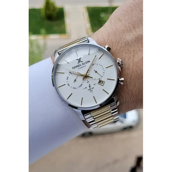 Daniel Klein DKISTE542 Gold Gümüş Göstergeleri Aktif Fonksiyonlu Erkek Kol Saati