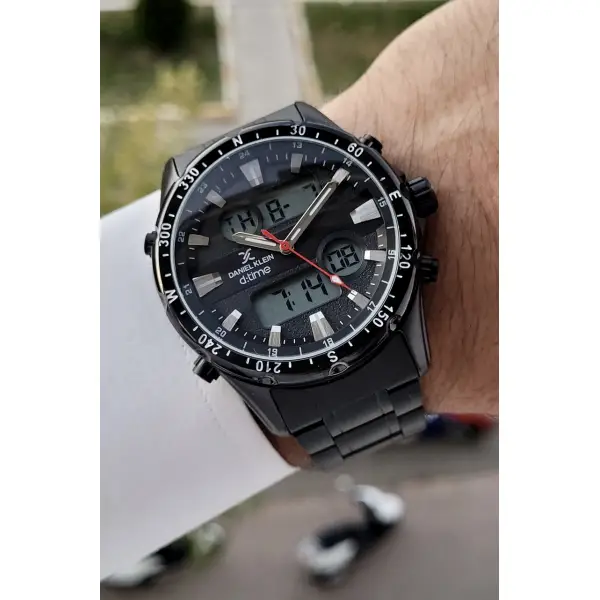 Daniel Klein DKISTE617 Siyah Renk Fonksiyonlu Erkek Kol Saati