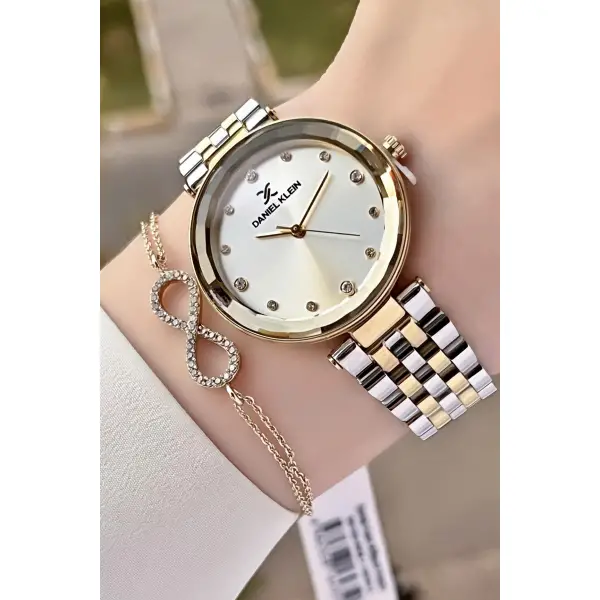 Daniel Klein DKISTE723 Kadranı Gümüş Kordonu Gold Gümüş Renk Kadın Kol Saati ve Bileklik