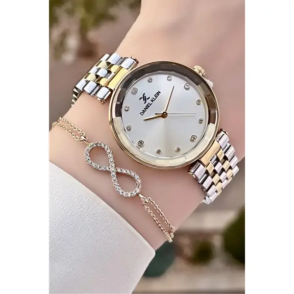 Daniel Klein DKISTE723 Kadranı Gümüş Kordonu Gold Gümüş Renk Kadın Kol Saati ve Bileklik