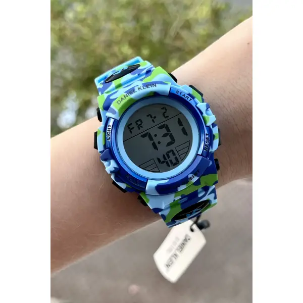 Daniel Klein DKISTE767 Açık Mavi Renk 7 Farklı Işıklı 5 ATM Çocuk Kol Saati