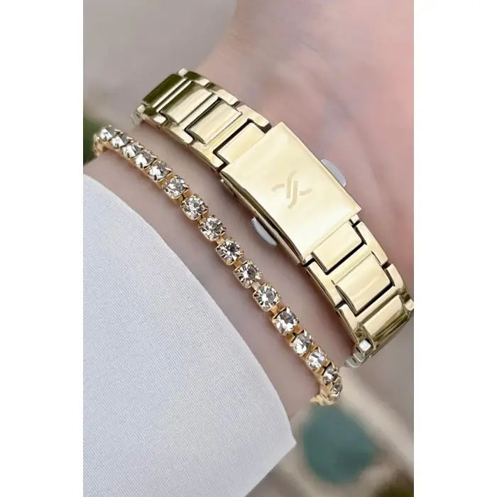 Daniel Klein DKISTE156 Premium Gold Renk Kadın Kol Saati Ve Bileklik