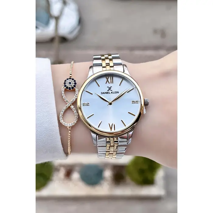 Daniel Klein DK1ISTE66 Gold Gümüş Renk Kadın Kol Saati Ve Bileklik