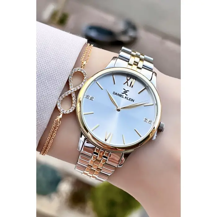 Daniel Klein DKISTE66 Gold Gümüş Renk Kadın Kol Saati Ve Bileklik