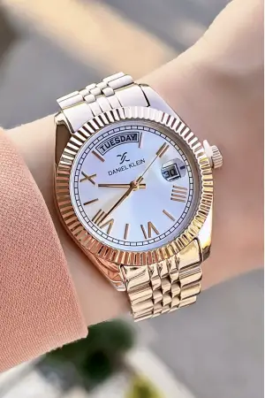 Daniel Klein DK1ISTE519 Takvim ve Gün Fonksiyonlu Kadın Kol Saati