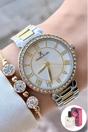 Daniel Klein DK2ISTE458 Kadın Kol Saati Bileklik ve Parfüm Hediyeli