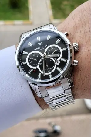 Daniel Klein DKISTE276 iç Göstergeleri Aktif Fonksiyonlu 2 Yıl Garantili Kadranı Siyah Gümüş Renk Erkek Kol Saati