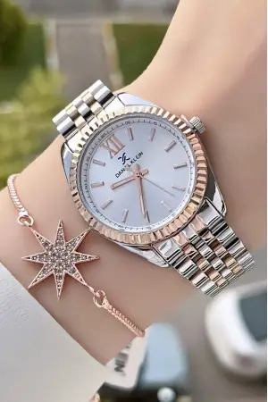 Daniel Klein DKISTE185 Rose Gümüş Renk  Kadın Kol Saati ve Bileklik