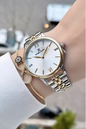 Daniel Klein DK1ISTE66 Gold Gümüş Renk Kadın Kol Saati Ve Bileklik