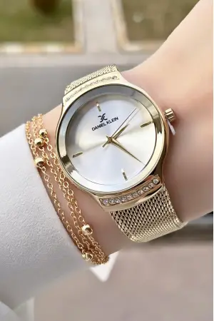 Daniel Klein DKISTE385 Gold Renk Kadın Kol Saati Ve Bileklik