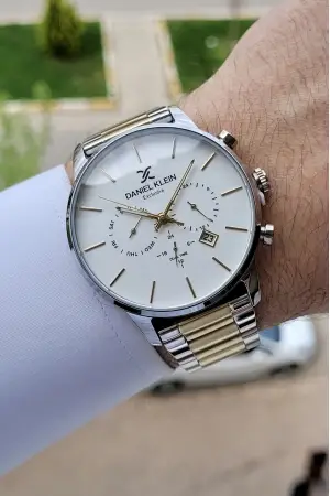 Daniel Klein DKISTE542 Gold Gümüş Göstergeleri Aktif Fonksiyonlu Erkek Kol Saati
