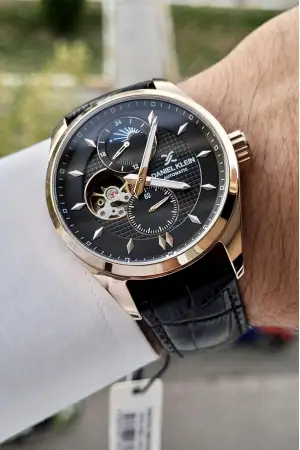 Daniel Klein DKISTE630 Skeleton Kasası Rose Renk Takvimli İç Göstergeleri Aktif Otomatik Erkek Kol Saati