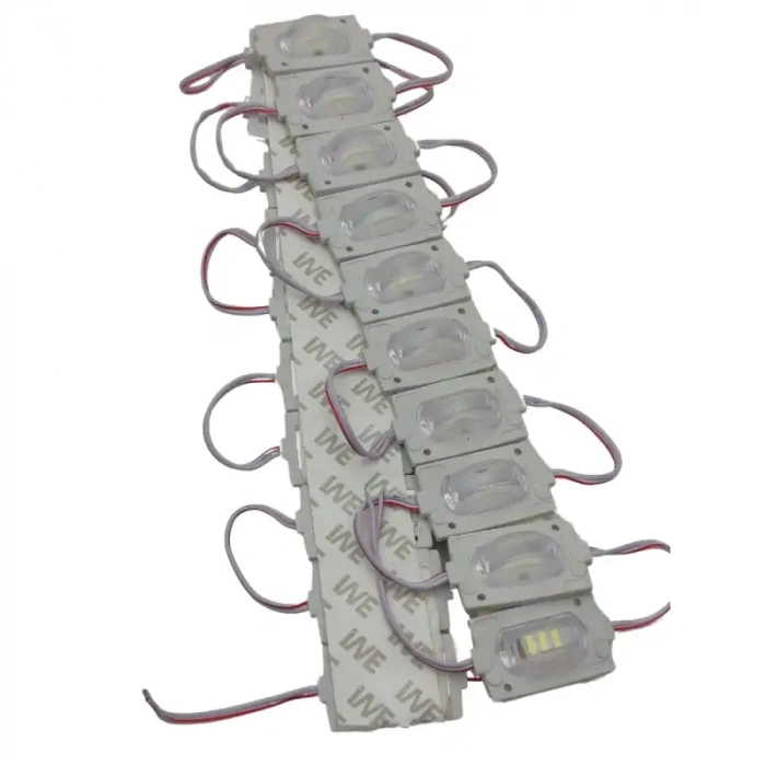 12 Volt 1.2 Watt Dar Açılı Tek Lensli Beyaz Led Modül IP65 10 Adet Modül