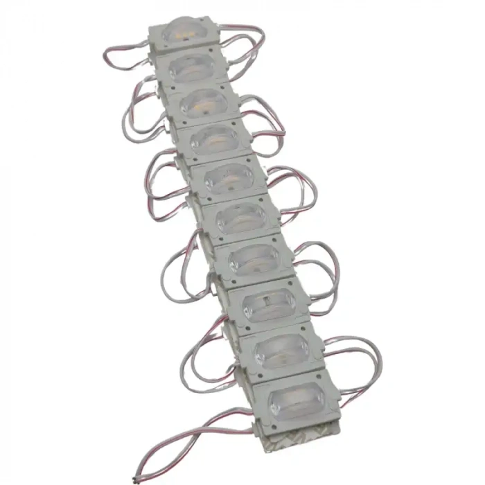 12 Volt 1.2 Watt Dar Açılı Tek Lensli Beyaz Led Modül IP65 10 Adet Modül