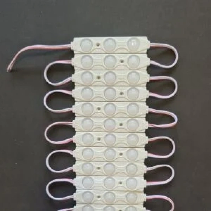 12 Volt 1.5 Watt 3 Lensli Günışığı 2835 SMD Led Modül IP65 10 Adet Modül