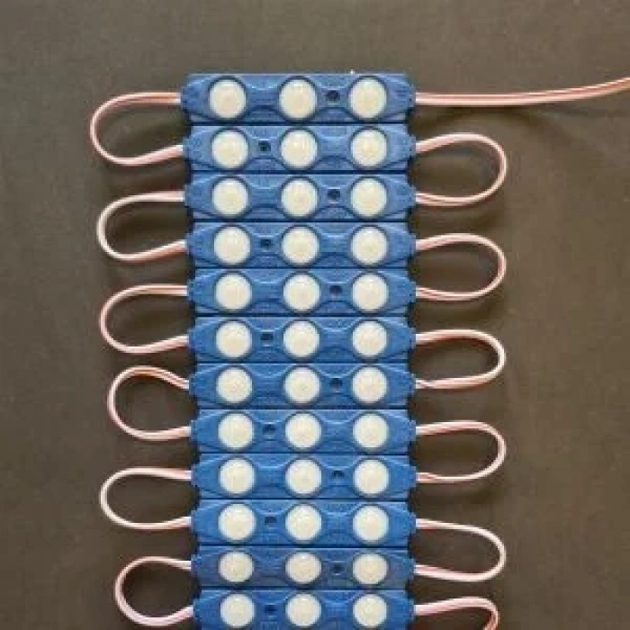 12 Volt 1.5 Watt 3 Lensli Mavi 2835 SMD Led Modül IP65 10 Adet Modül