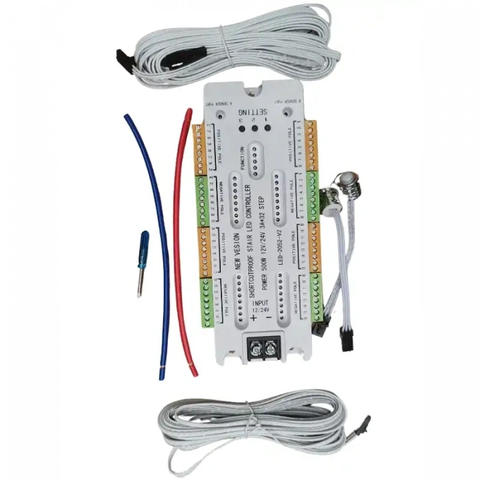 12V 24V Merdiven Led Hareket Pir Sensör Kontrolörü 32 Kanal Dimerli Voltaj Korumalı