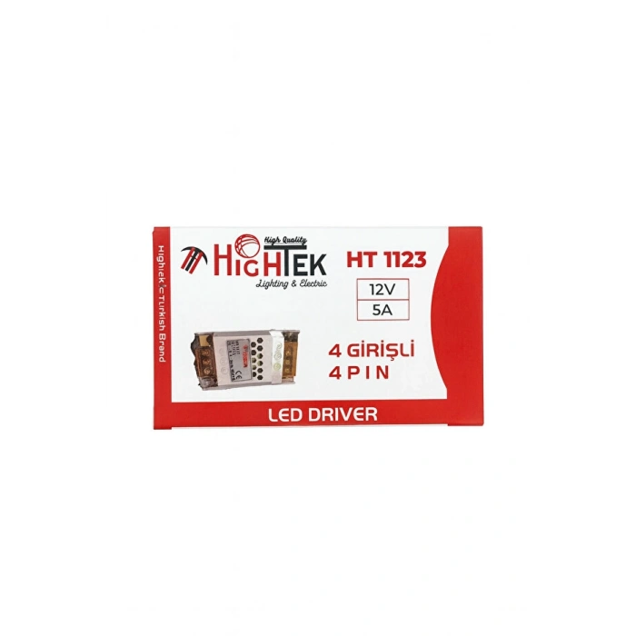 Hightek 12 Volt 5 Amper Ultra İnce Slim Metal Kasa Trafo