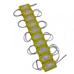 12 Volt 1.2 Watt Dar Açılı Tek Lensli Amber Sarı Led Modül IP65 10 Adet Modül