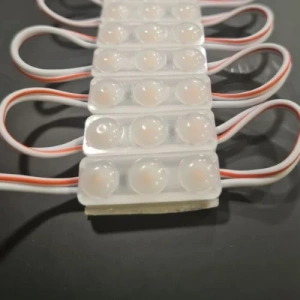 12 Volt 1.5 Watt Mini 3 Lensli Kırmızı 2835 SMD Led Modül IP65 10 Adet Modül