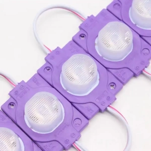 12 Volt 1.5 Watt Tek Lensli Mor 3030 Led Modül IP65 10 Adet Modül