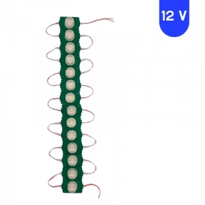 12 Volt 1.5 Watt Tek Lensli Yeşil 3030 Led Modül IP65 10 Adet Modül
