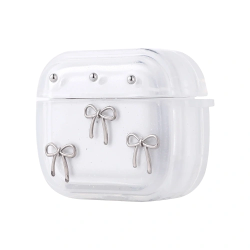 Apple Airpods 3. Nesil Redclick Airbag 44 Airbag Tasarımlı Simli Şeffaf Kutup Kılıf