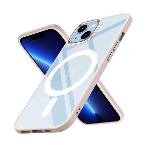 Apple İphone 13 Kılıf Wireless Şarj Özellikli Redclick Krom M-safe Silikon Kapak