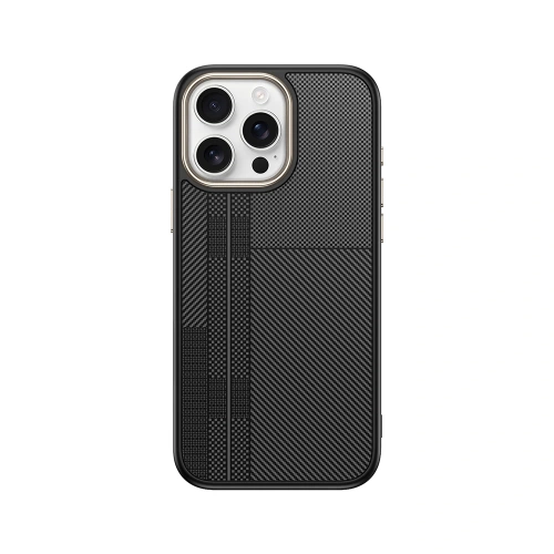 Apple iPhone 15 Pro Kılıf M-safe Şarj Özellikli Karbon Fiber Görünümlü Redclick Antina Kapak