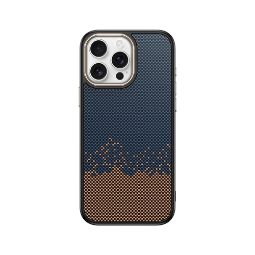 Apple iPhone 15 Pro Max Kılıf M-safe Şarj Özellikli Karbon Fiber Görünümlü Redclick Antina Kapak