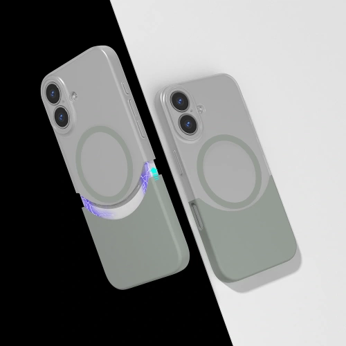 Apple iPhone 16 Kılıf M-Safe Şarj Özellikli Mıknatıslı Redclick Duble Kapak