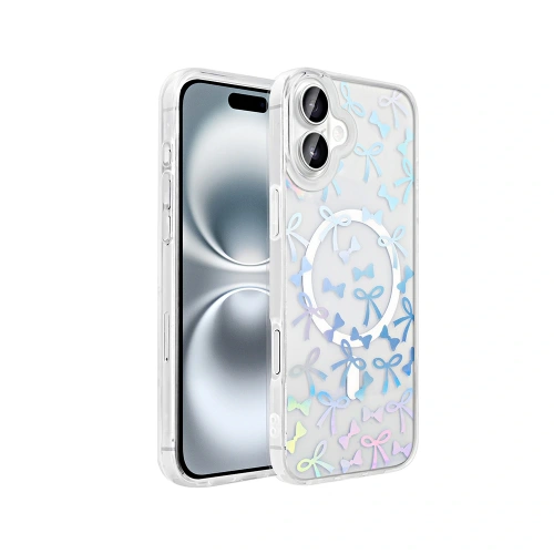 Apple iPhone 16 Plus Kılıf M-Safe Şarj Özellikli Şeffaf Redclick Folk Sert Kapak