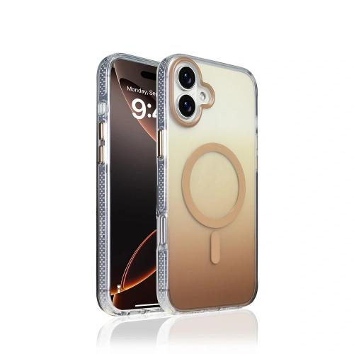 Apple iPhone 16 Plus Kılıf M-safe Şarj Özellikli Transparan Renk Geçişli Redclick Toros Kapak