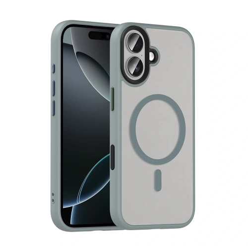 Apple iPhone 17 Kılıf Mat Arka Yüzey Wireless Şarj Özellikli Redclick Flet M-safe Kapak