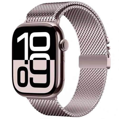 Apple Watch 10 42mm Redclick KRD-121 Metal İnce Slim Tasarım Luxury Hasır Kordon