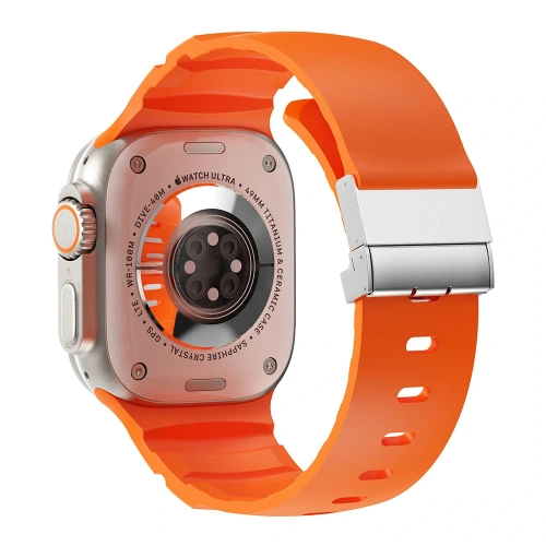 Apple Watch 42mm Redclick KRD-145 Metal Tokalı Silikon Kordon